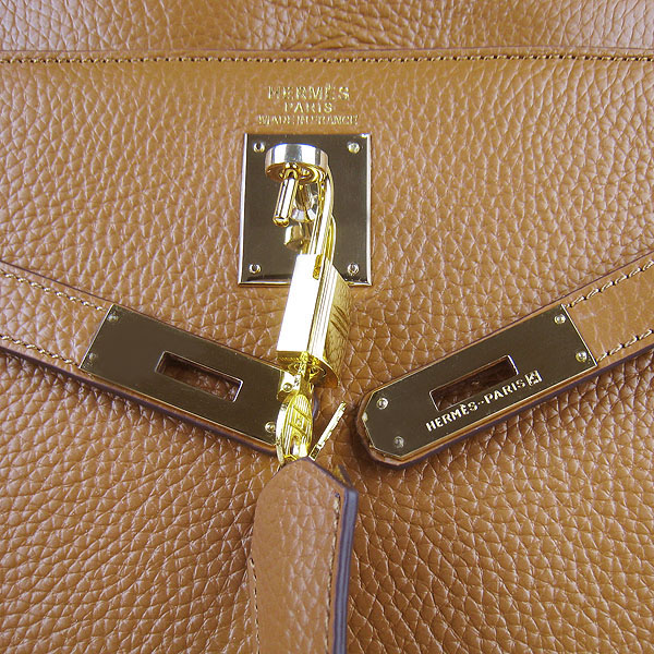 High Quality Hermes Kelly 35cm Togo Leather Bag Coffee 6308